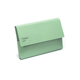 Guildhall Blue Angel Document Wallet Manilla Foolscap Half Flap 285gsm Green (Pack 50) - GDW1-GRNZ